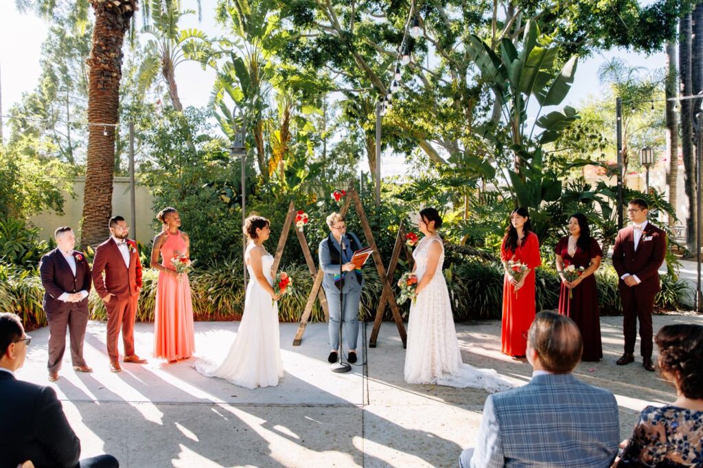 LA River Center & Gardens Ceremony Wedding Photos