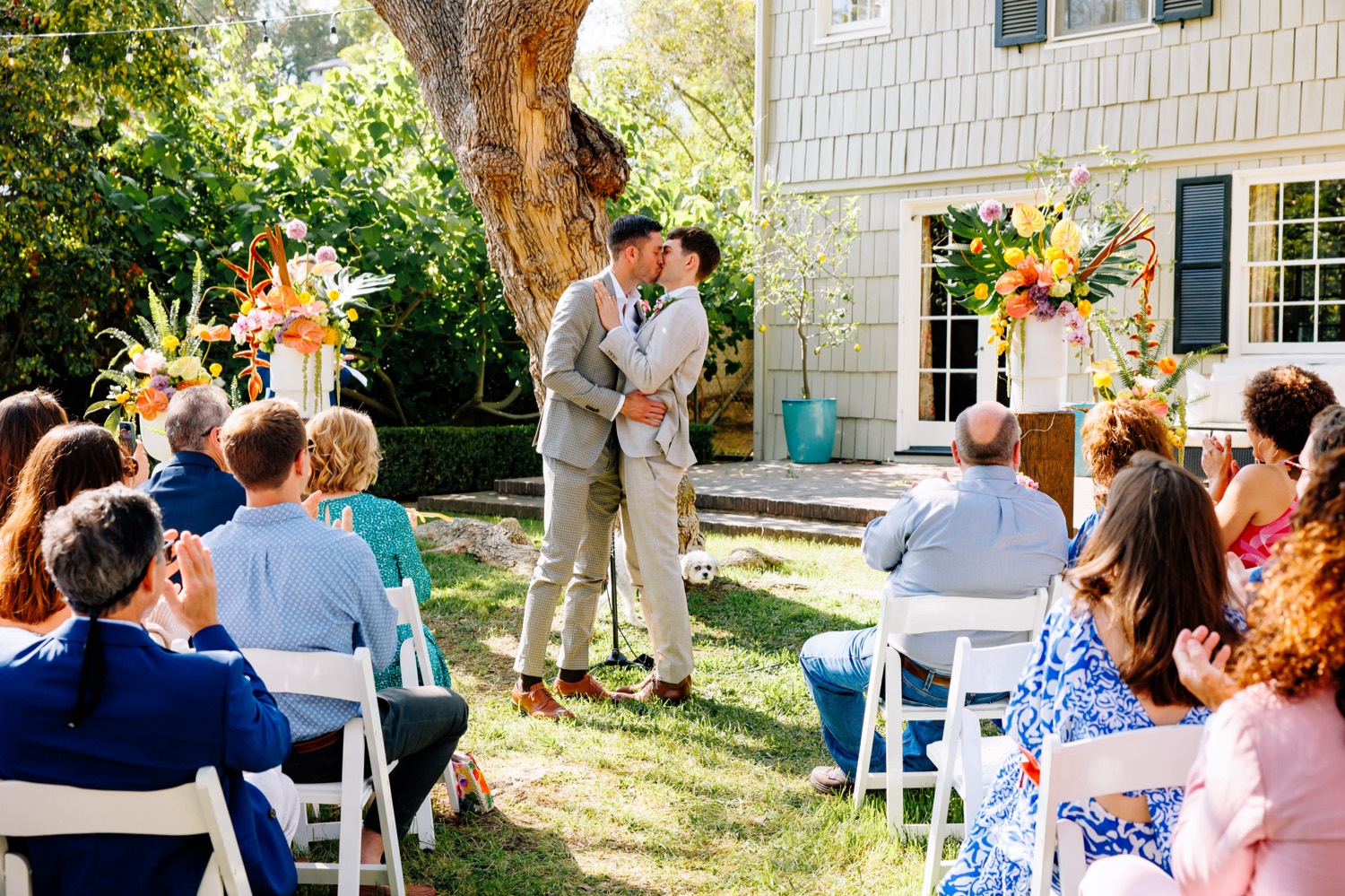 how to have a backyard wedding; at home wedding tips; how to decorate a backyard wedding
