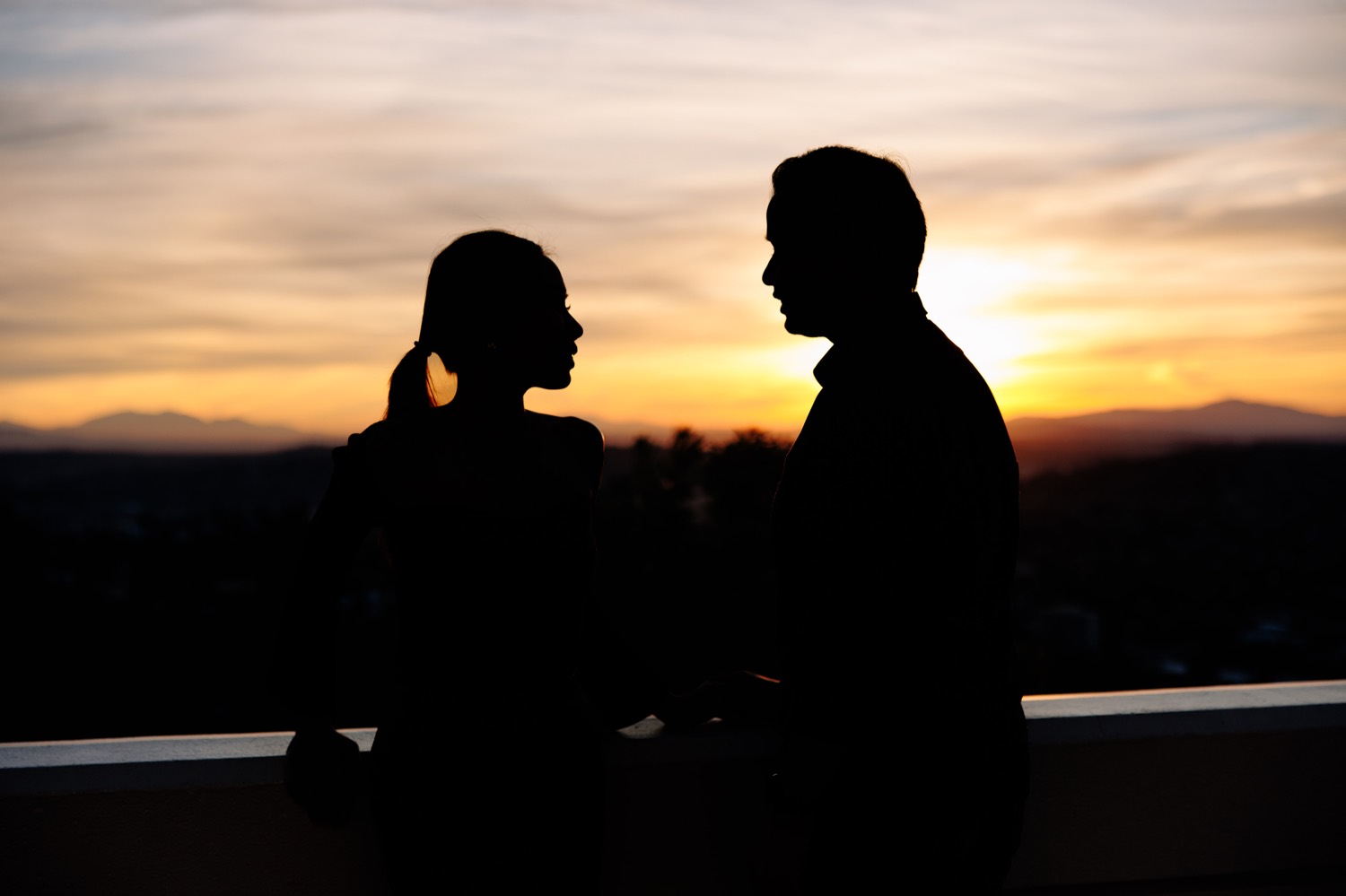 engagement session at Griffith Observatory in Los Angeles