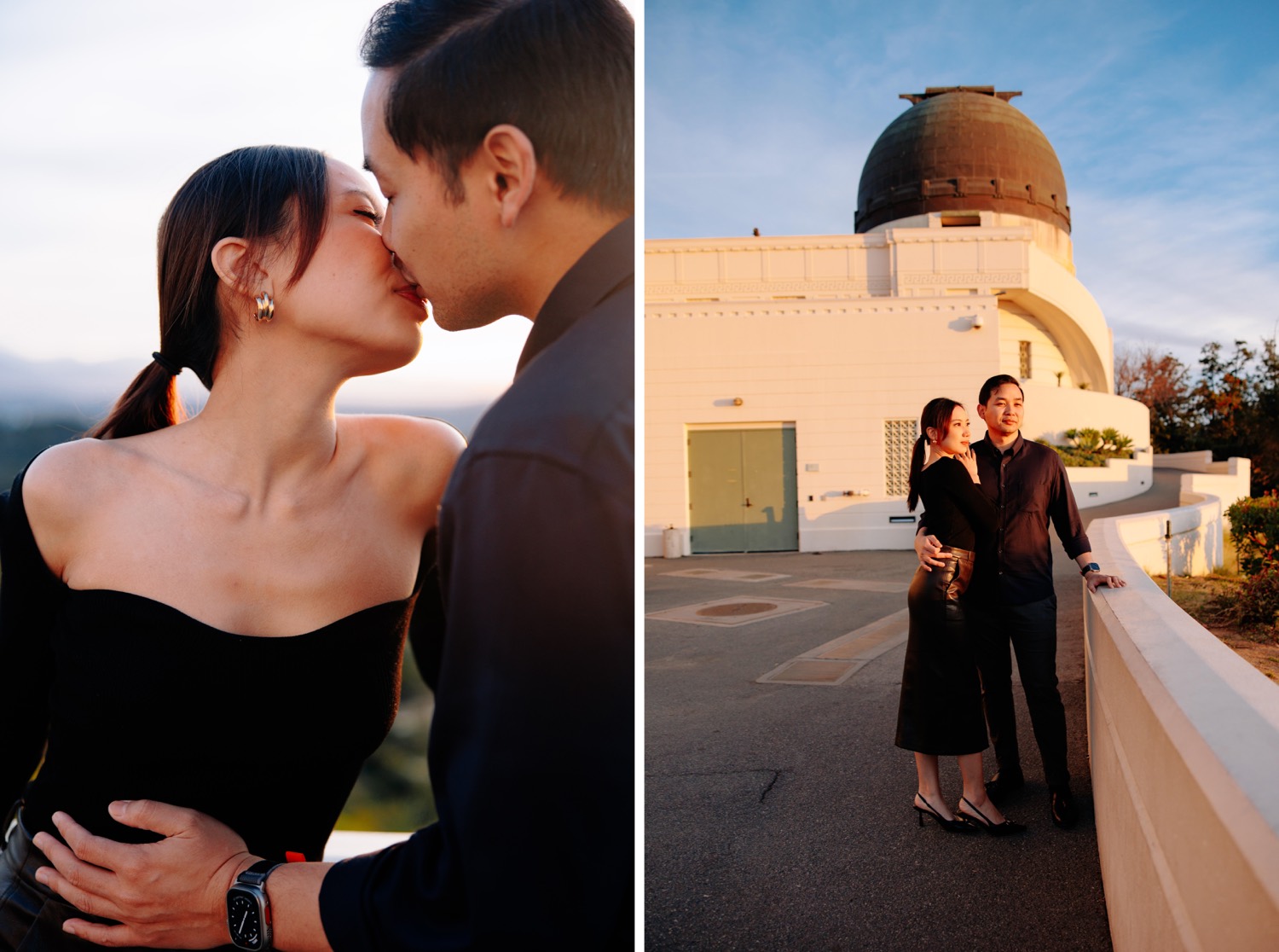 Griffith Observatory engagement photos by Magaly Barajas, LA wedding photographer