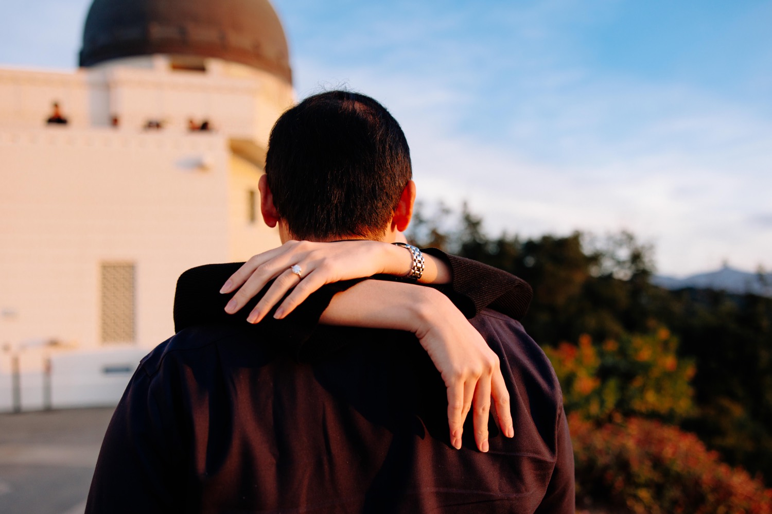 engagement session at Griffith Observatory Los Angeles