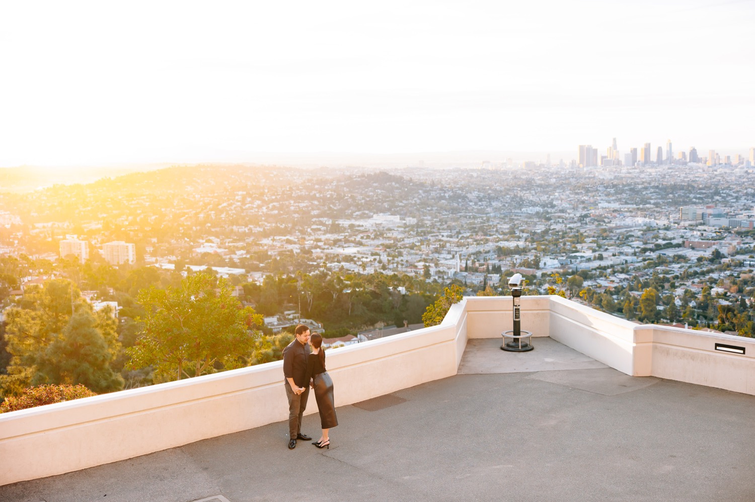 Los Angeles wedding photographer, engagement session at Griffith Observatory Los Angeles