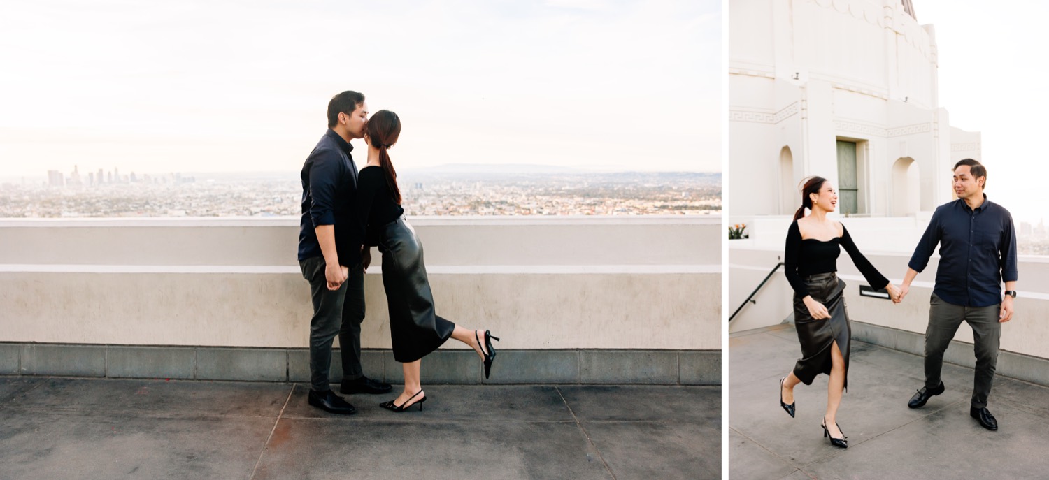 Beautiful engagement session at the Griffith Observatory