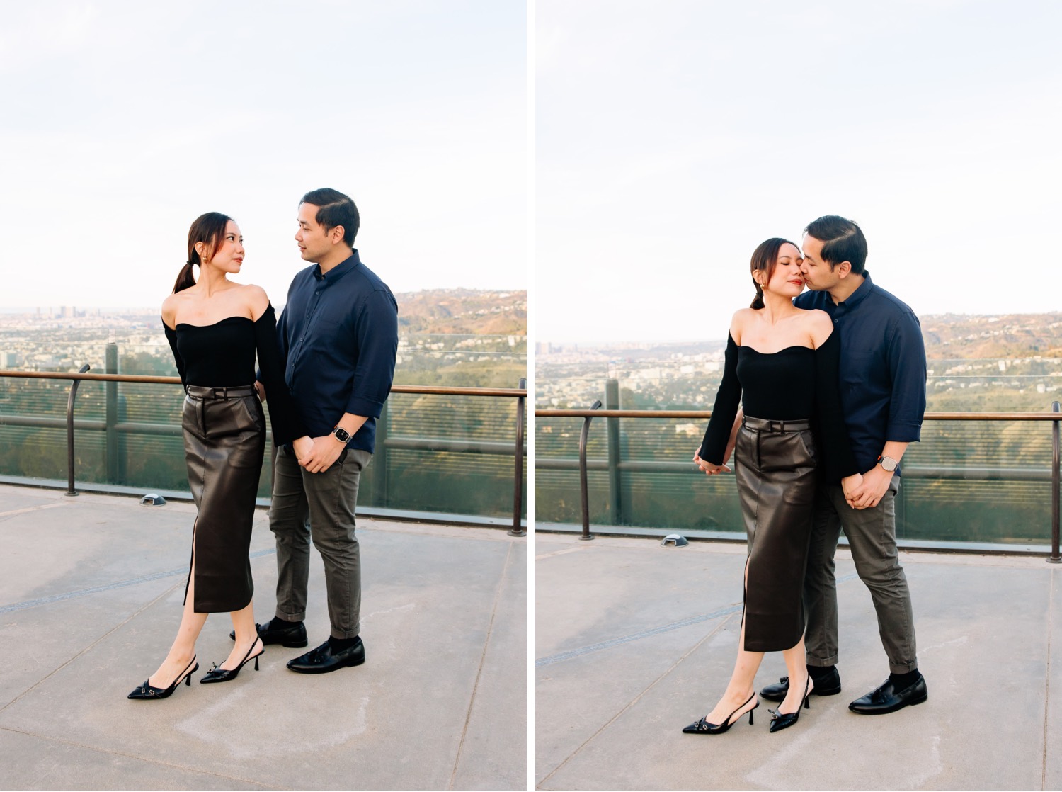 engagement session at the Griffith Observaotry