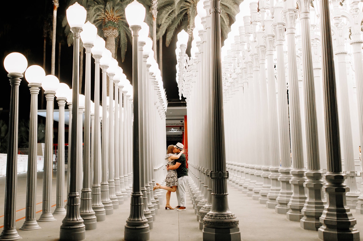 light installation and museum photos in LA