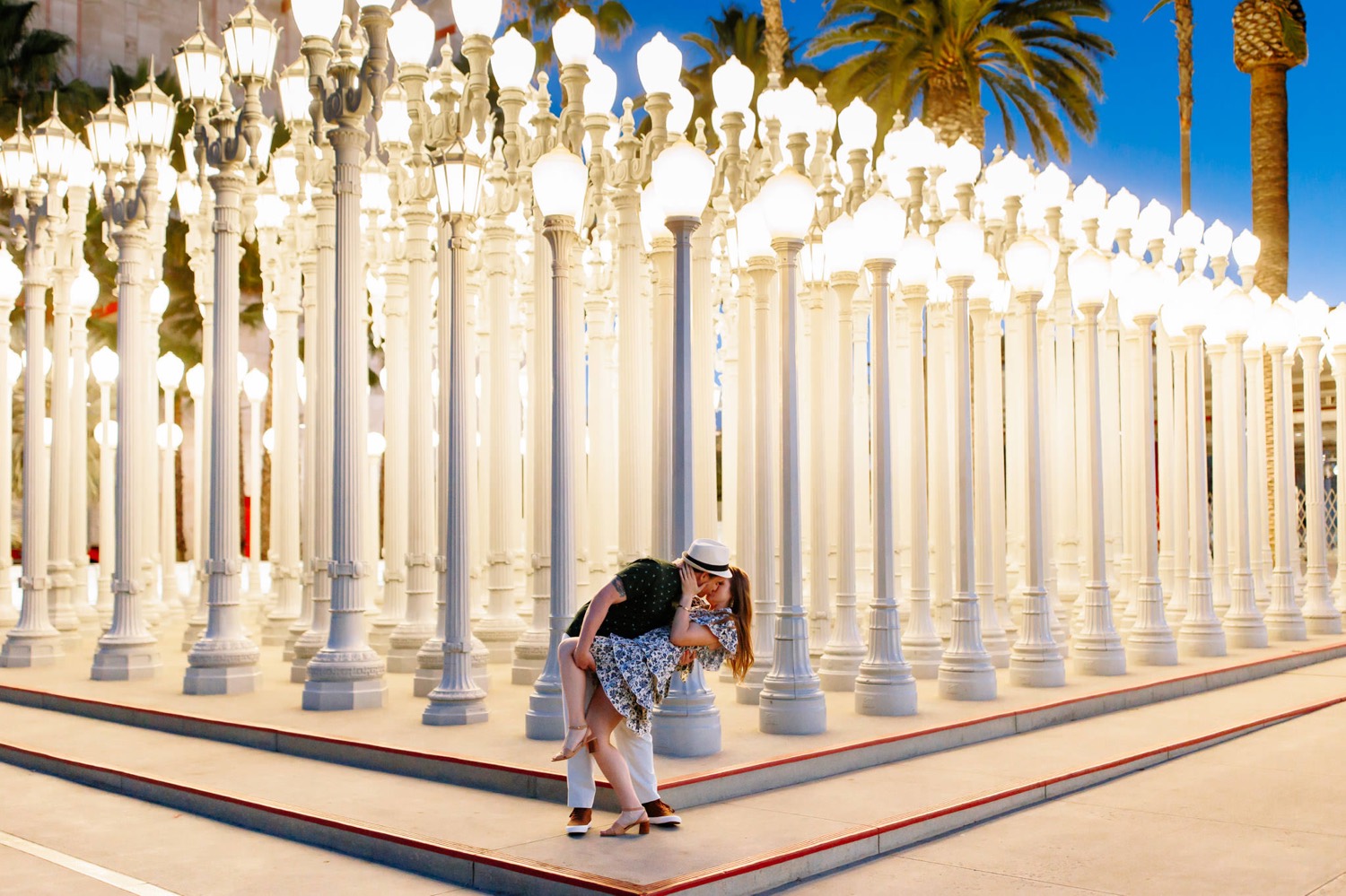 light installation and museum photos in LA
