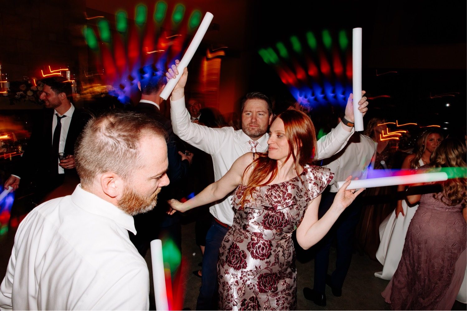 creative and fun wedding reception ideas; glow party