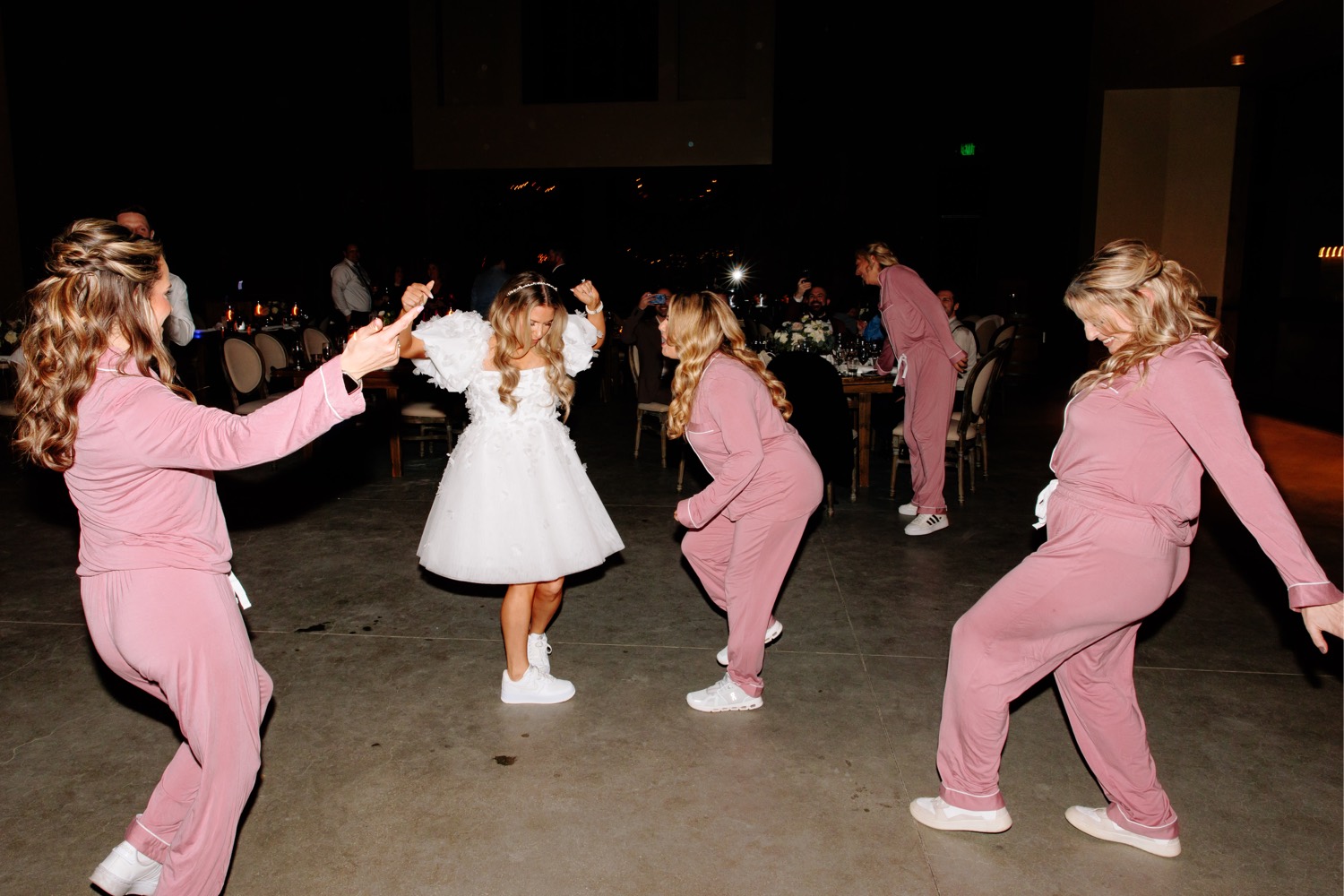 creative and fun wedding reception ideas; pajama party