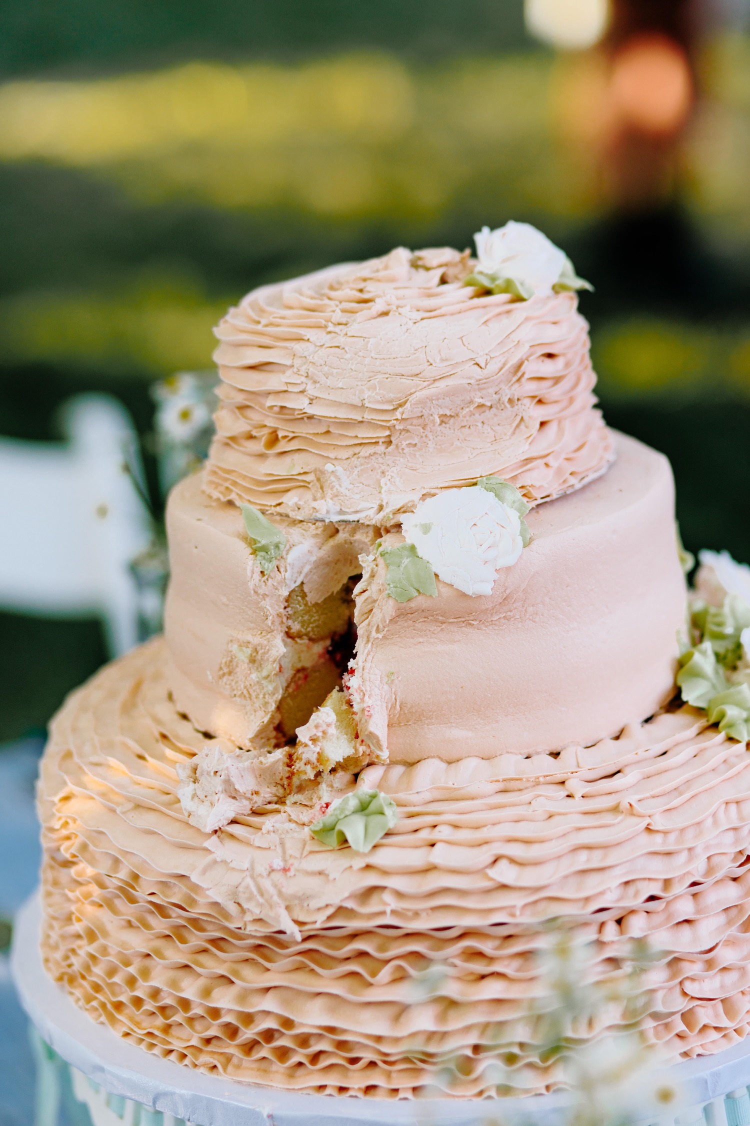 layered wedding cake