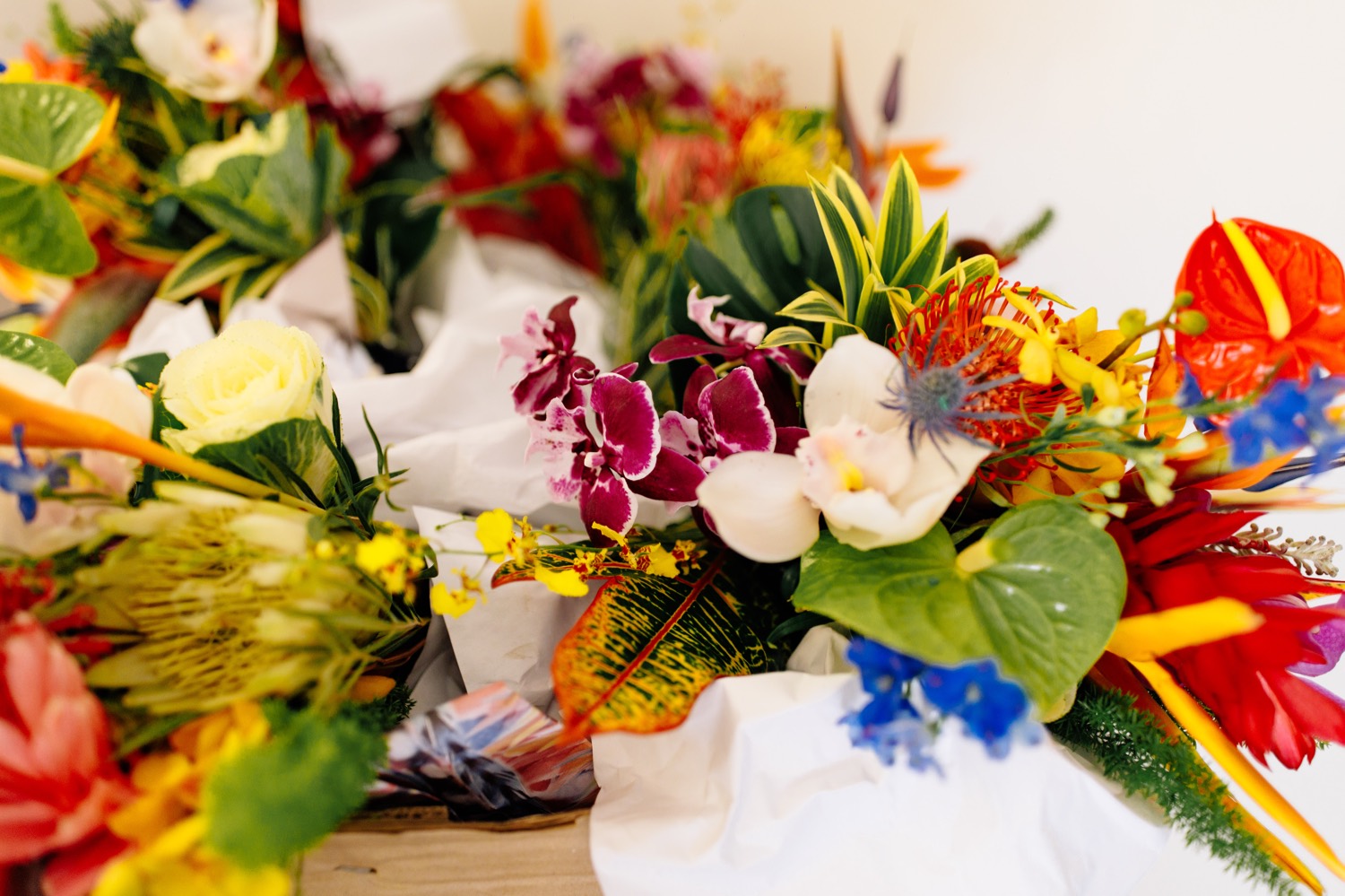 colorful wedding floral design