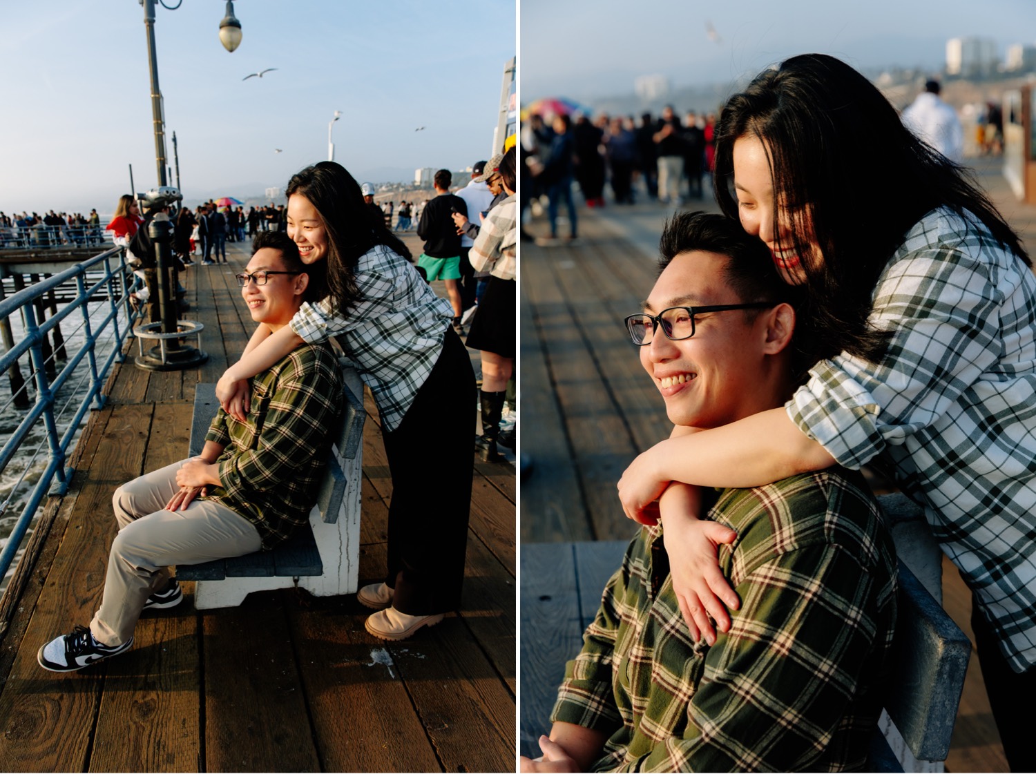 Los Angeles Santa Monica Pier date photo shoot