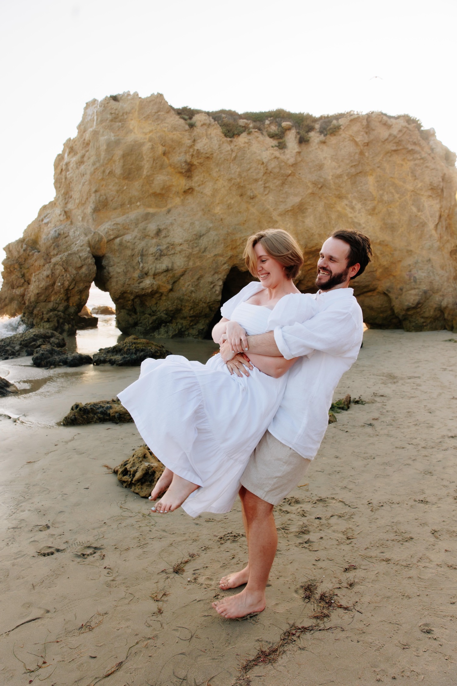 Malibu beach engagement and anniversary photos