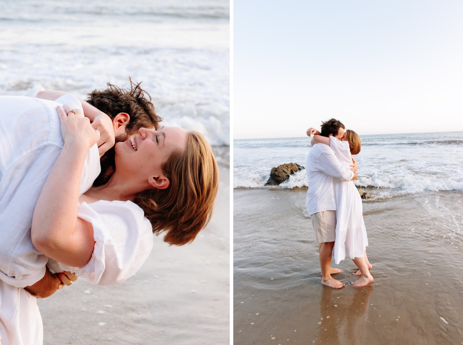 Malibu beach engagement and anniversary photos