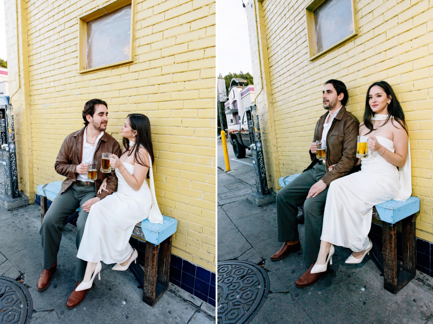 dive bar engagement session