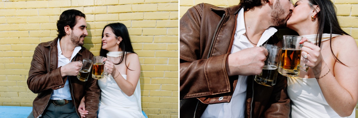 dive bar engagement session